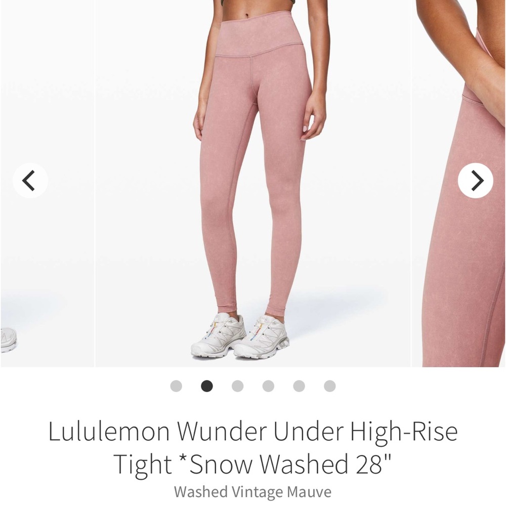 lululemon // Wunder Under High-Rise Tight Snow Washed 28” - Washed Vintage Mauve
